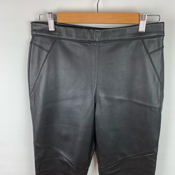 Free People Moto Black Vegan Leather Leggings - Picture 8 of 15